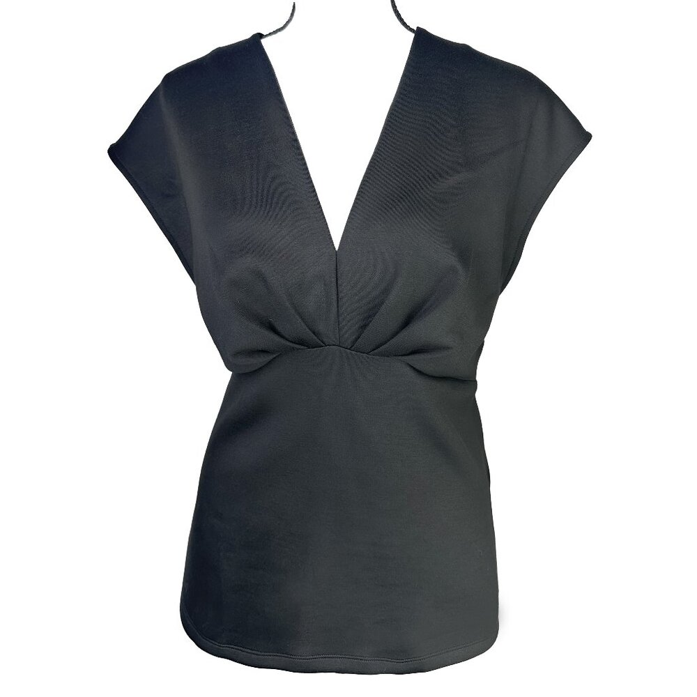 NWT Banana Republic V Neck Pleated Scuba Top